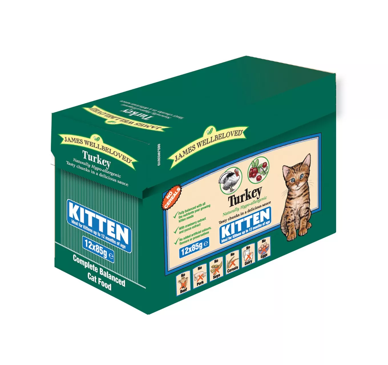 JW Kitten Turkey Pouch 12x85g