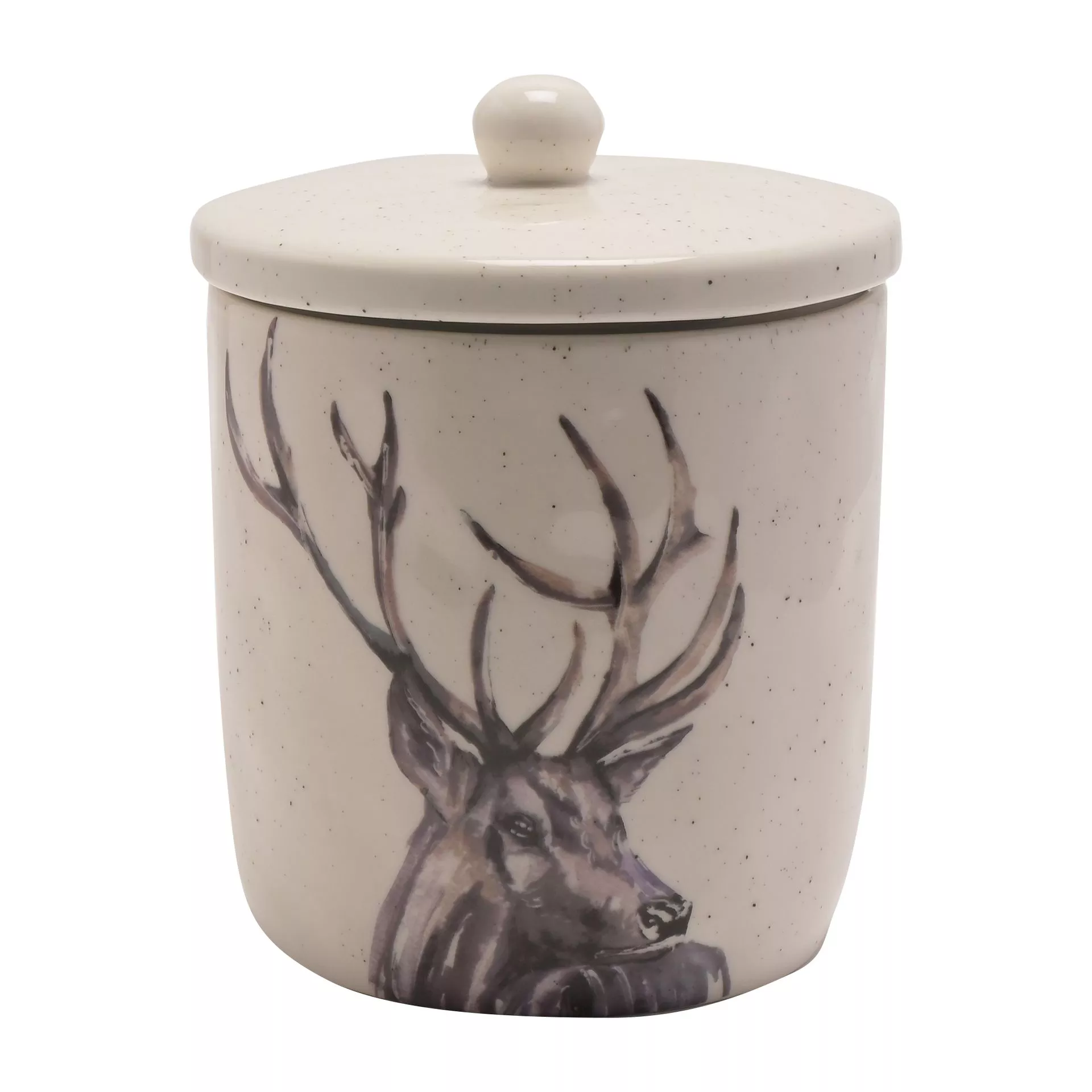 Meg Hawkins Storage Canister - Stag 14 x 14 x 13cm