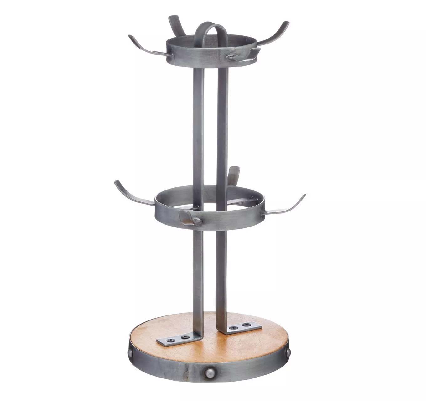 Metal/Wooden Mug Tree Stand