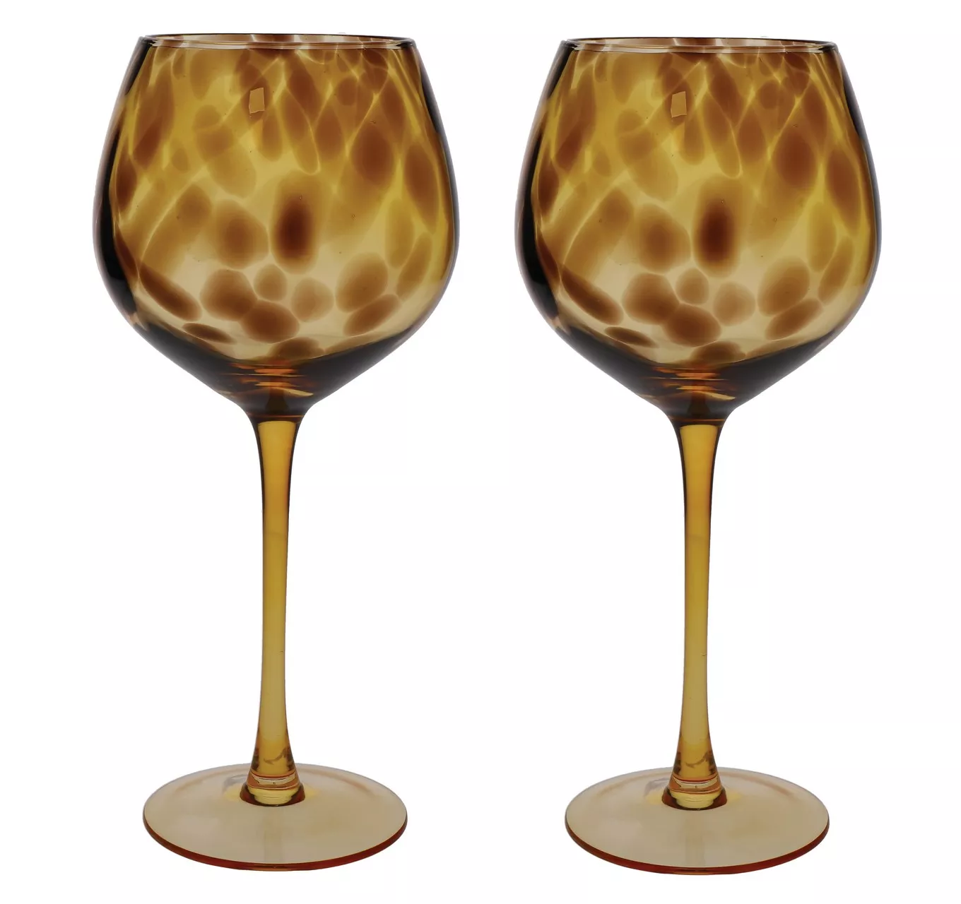 Tortoise Shell Gin Glass 2pc