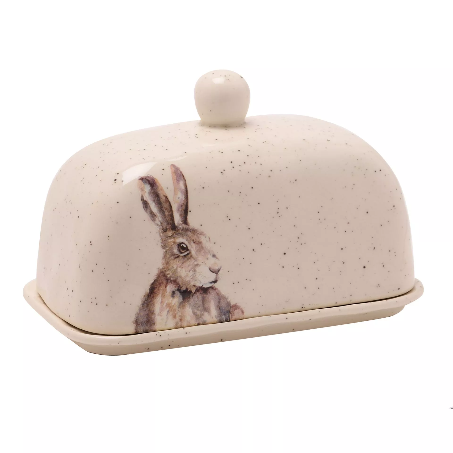 Meg Hawkins Butter Dish Hare 20 x 13 x 11cms