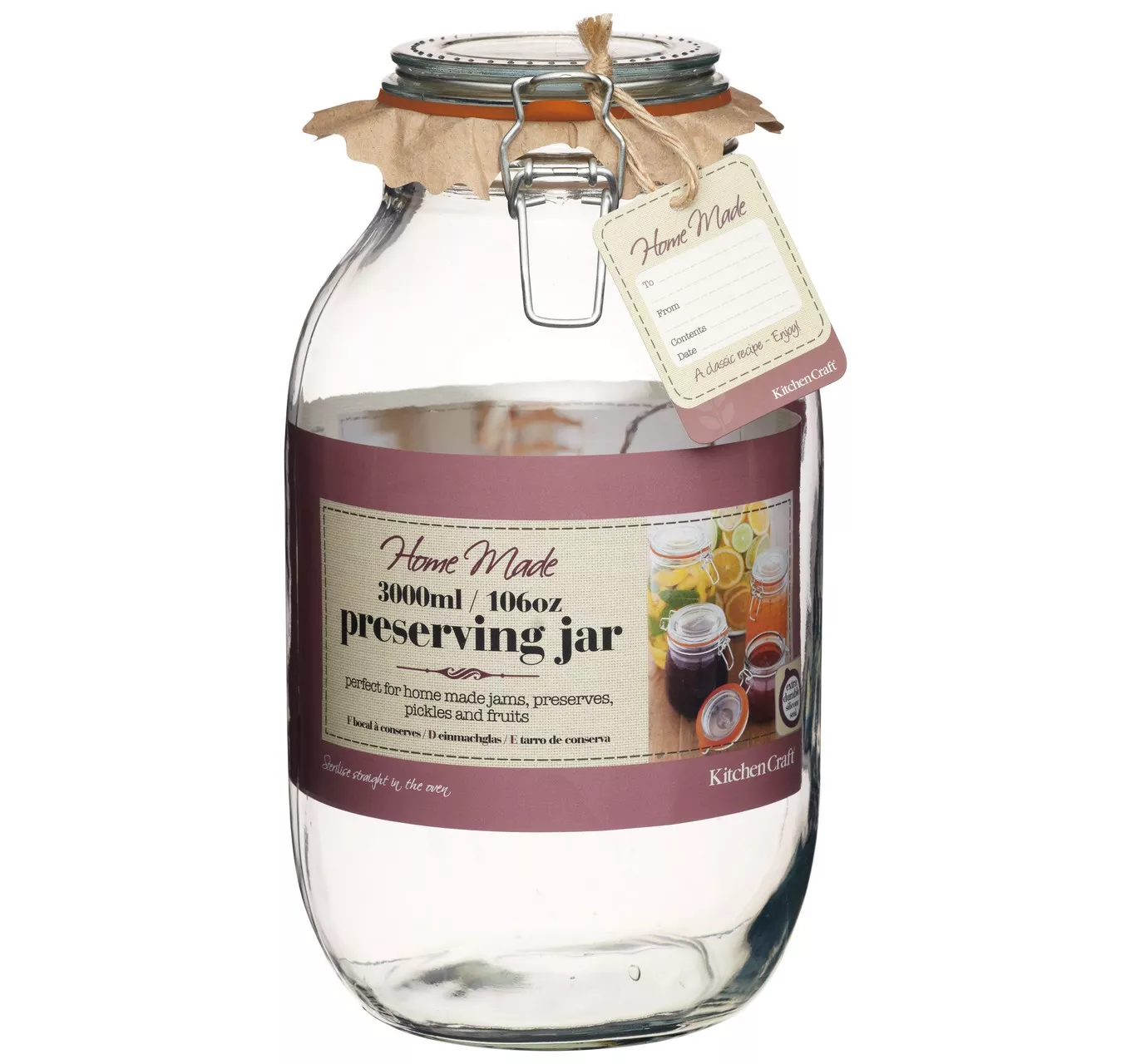 Glass Preserving Jar 3000ml