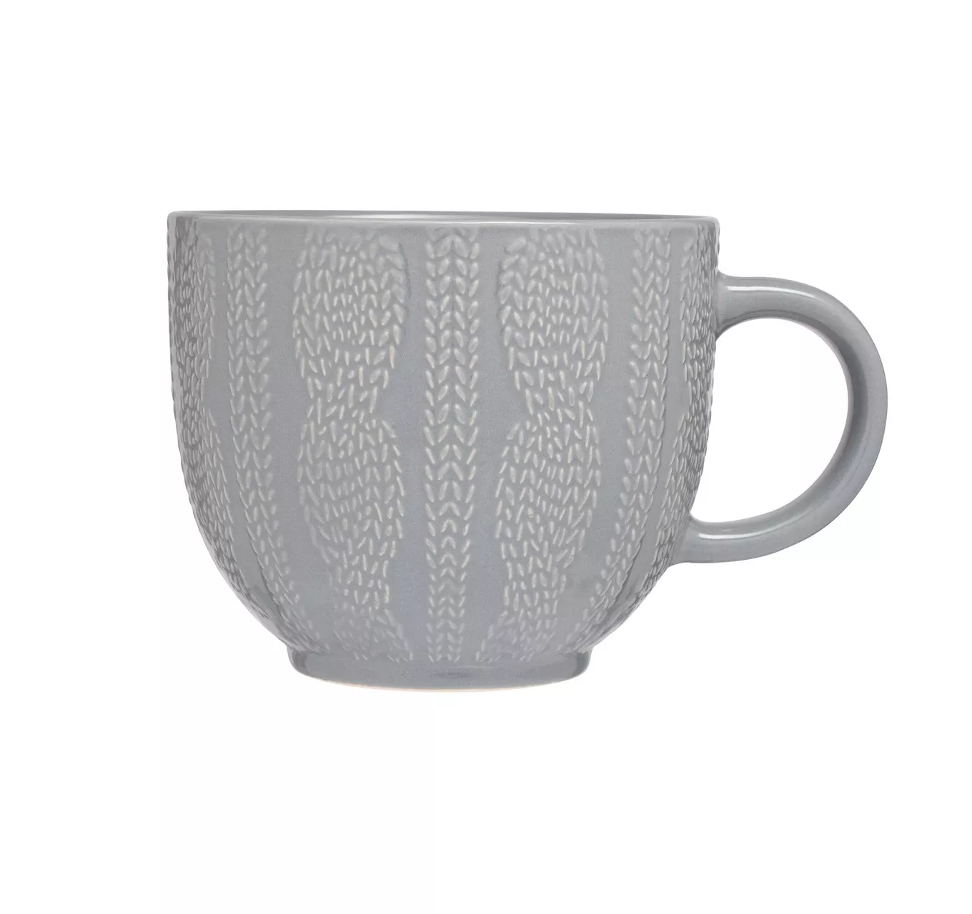 Embossed Knit Mug Grey