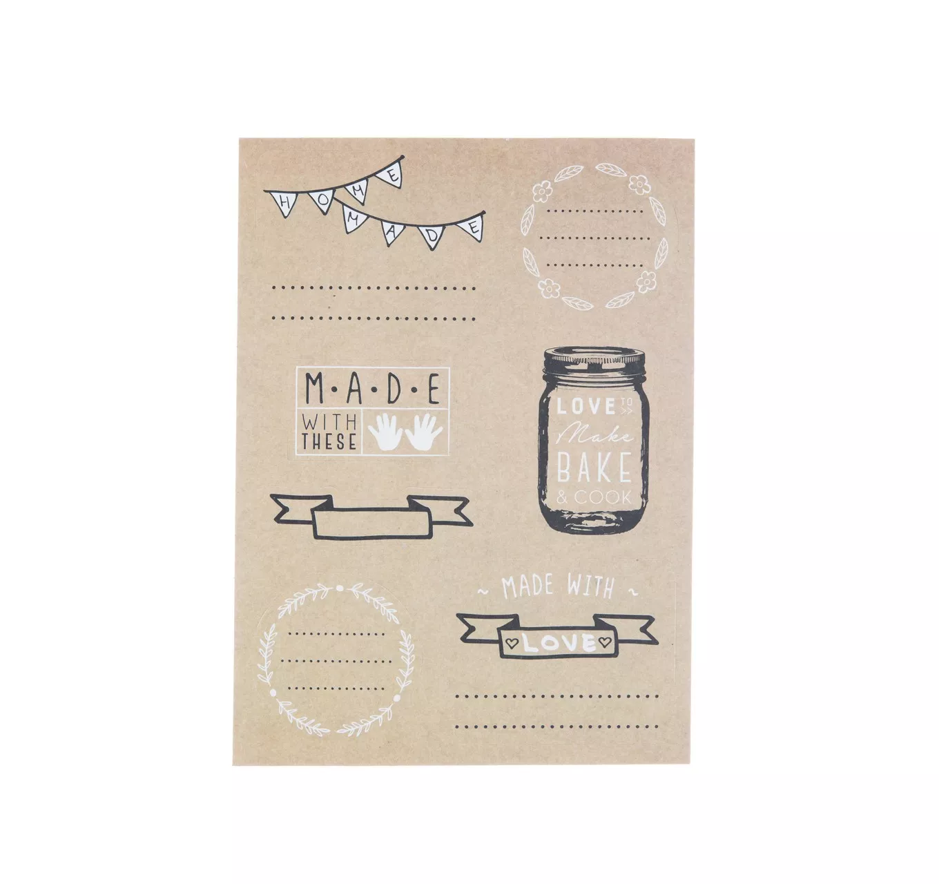 Kraft Paper Label Set 28pc