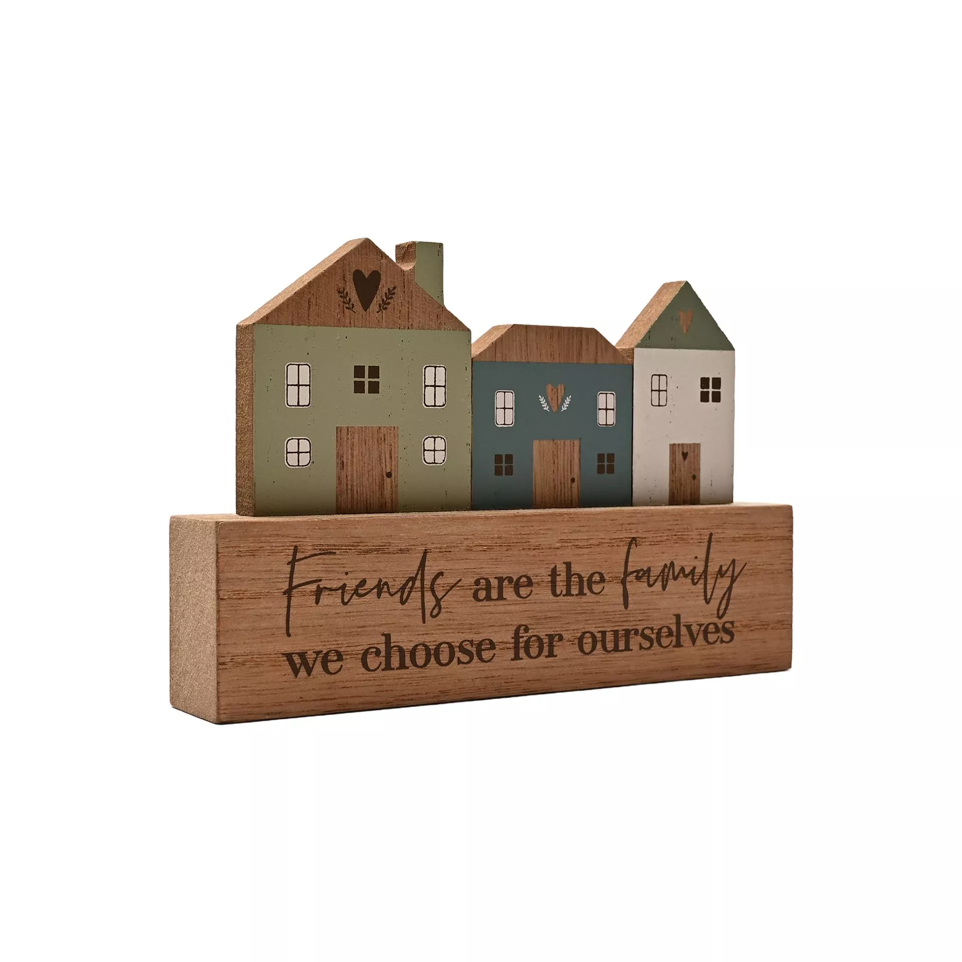 Moments 3 Mini Houses Plaque - Friends