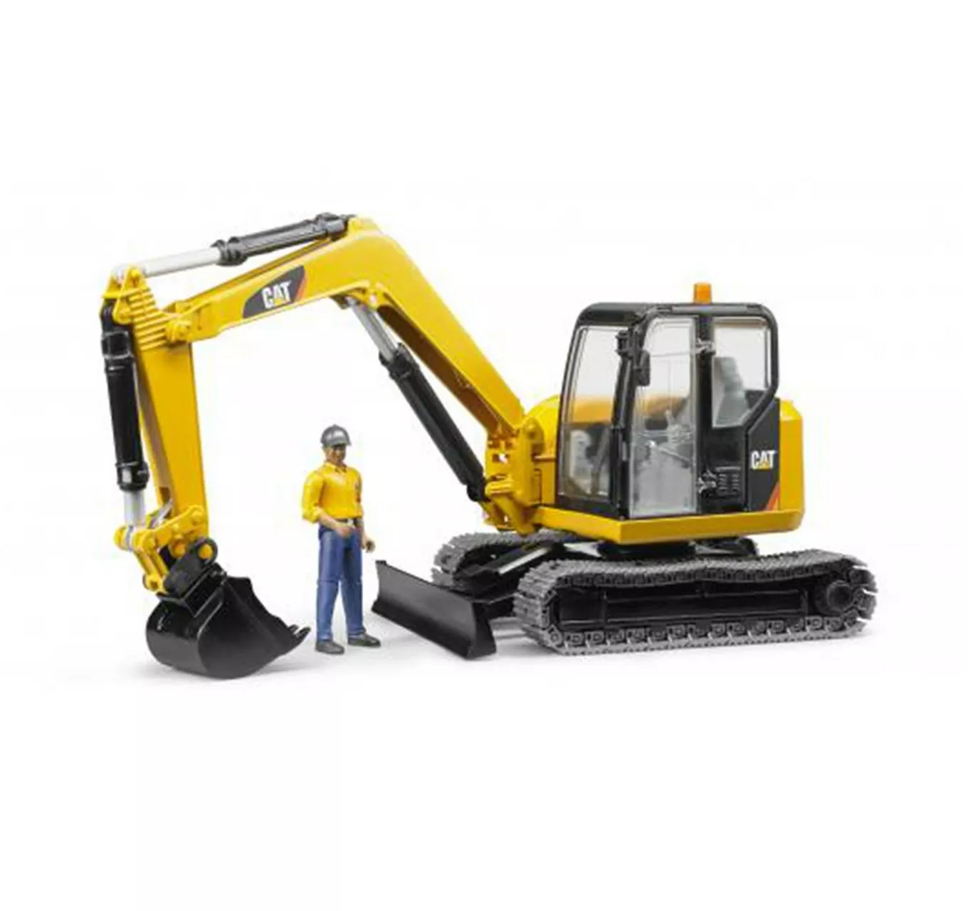 CAT Mini Excavator + Worker