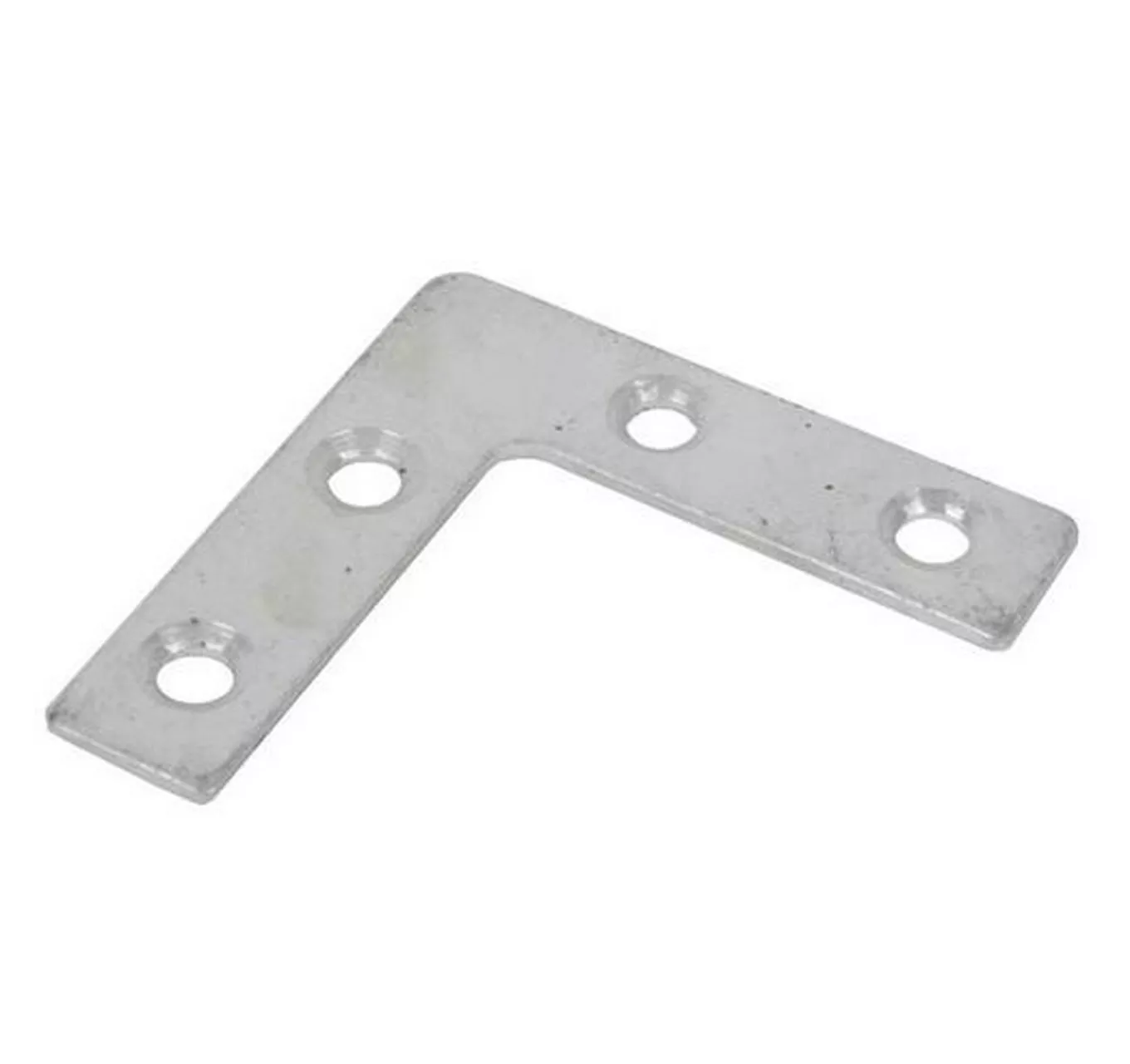 Corner Plate BZP 4" 5pk