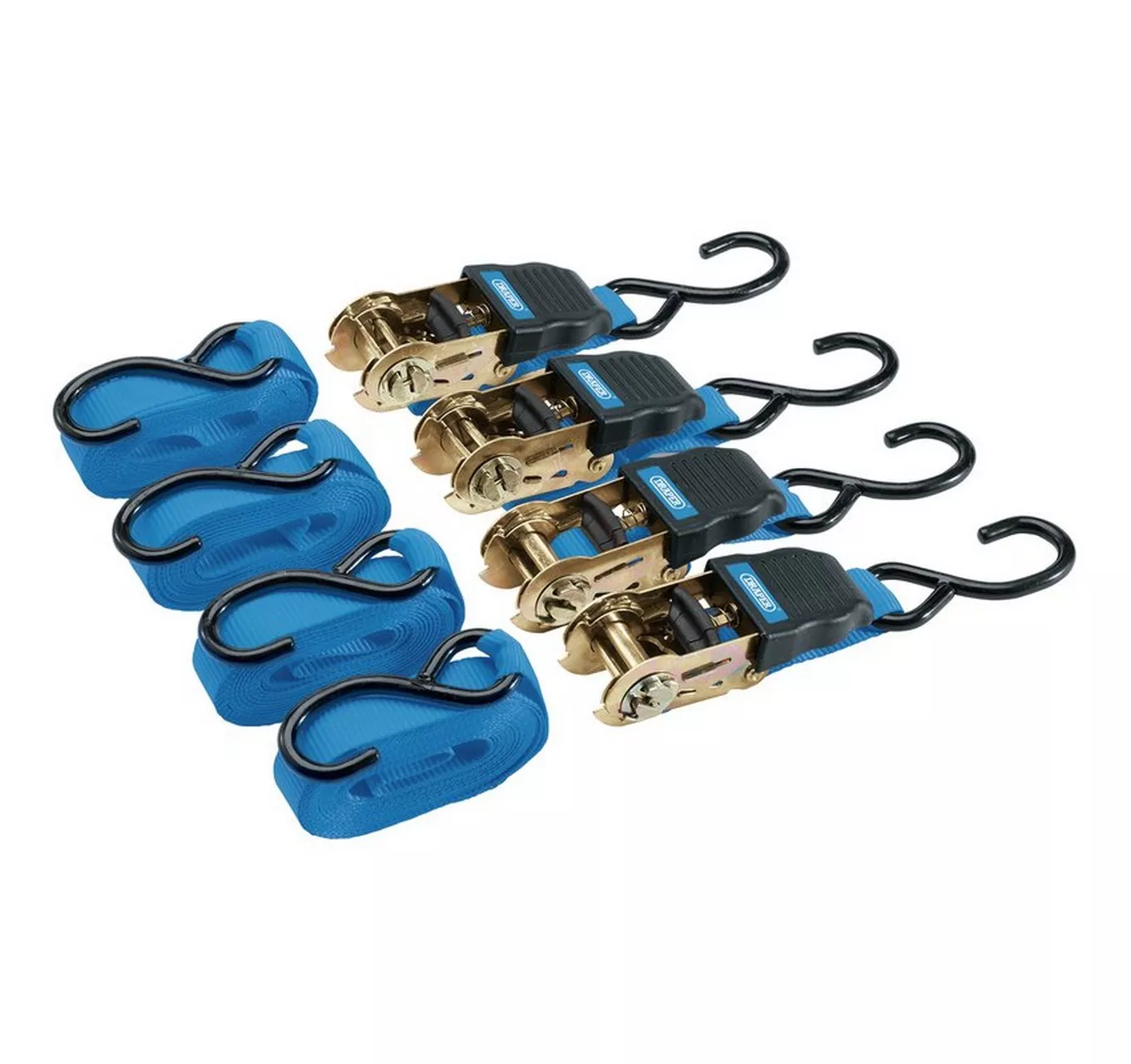 Ratchet Tie Down 4.5m 4pk