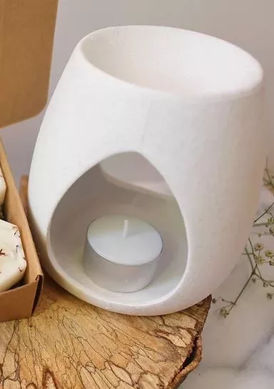 Ceramic Wax Burner - White