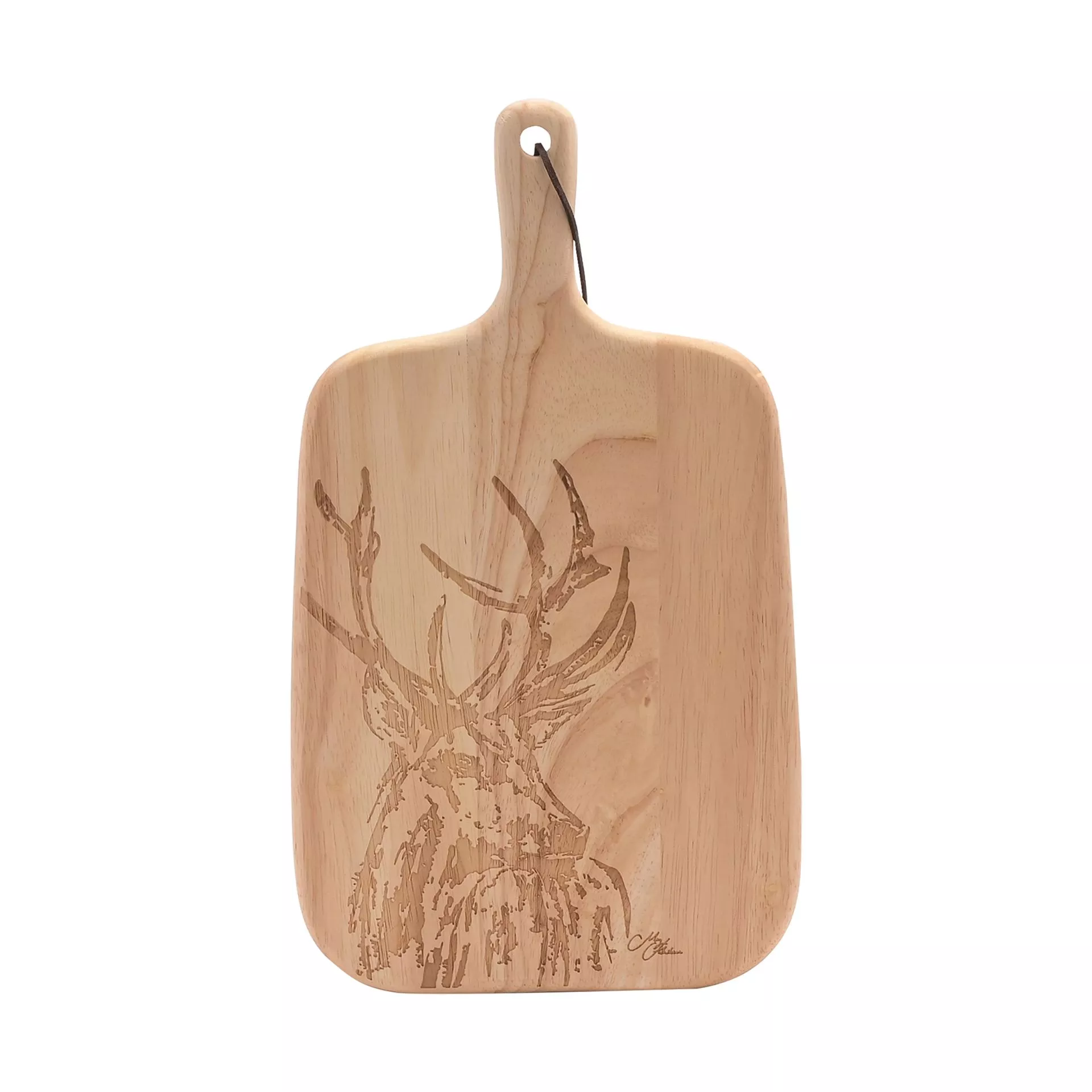 Meg Hawkins Rubber Wood Engraved Board - Stag 35x20cm