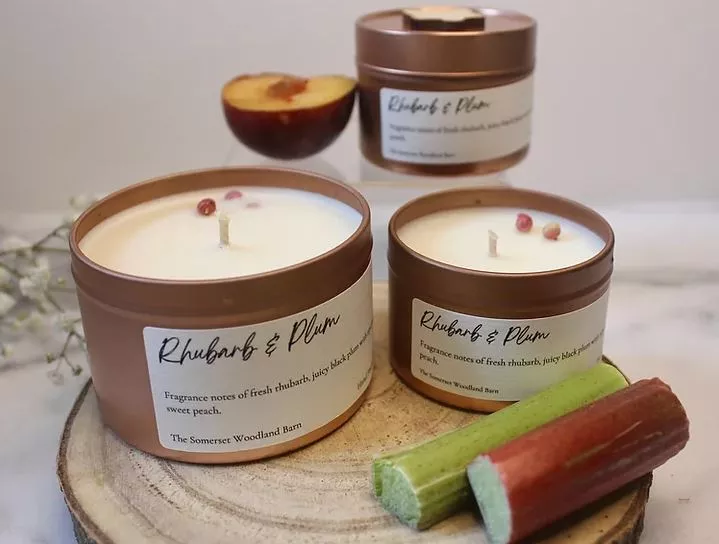 Rhubarb & Plum Tin Candle 200g