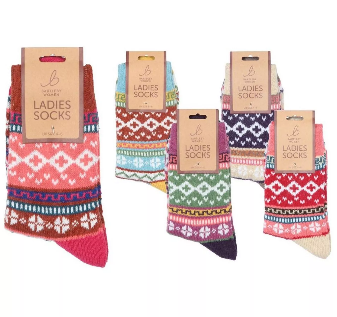 Ladies Printed Socks - 1 Pair