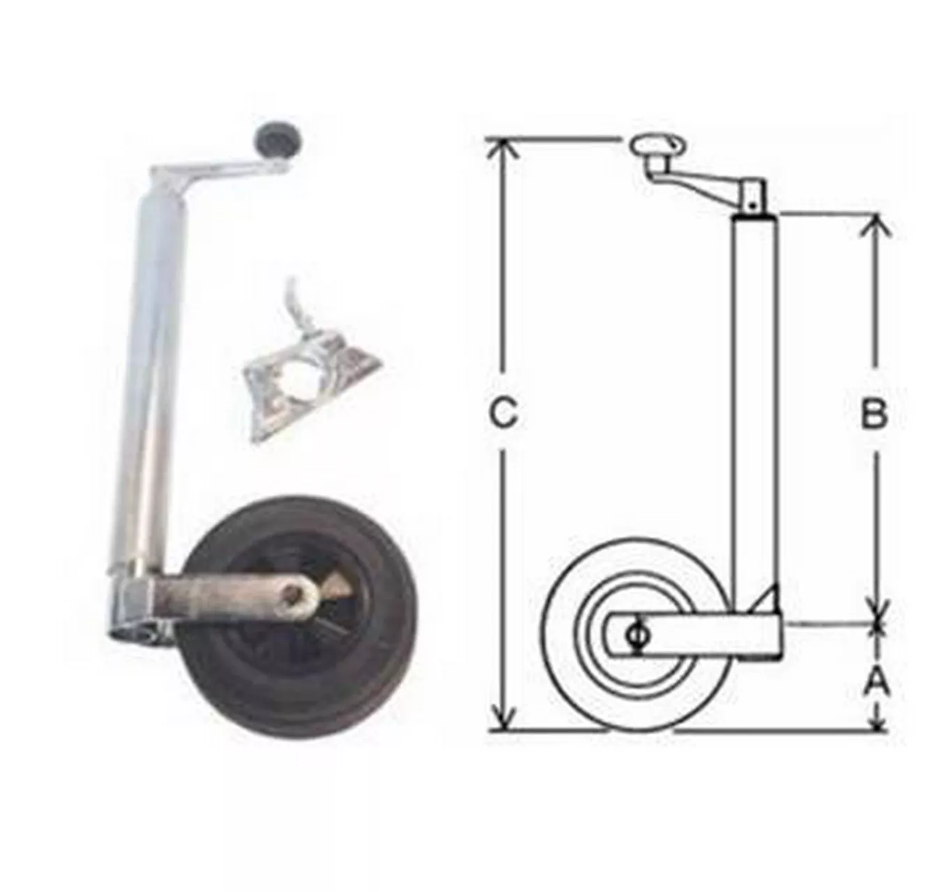 Jockey Wheel Jack 200x50