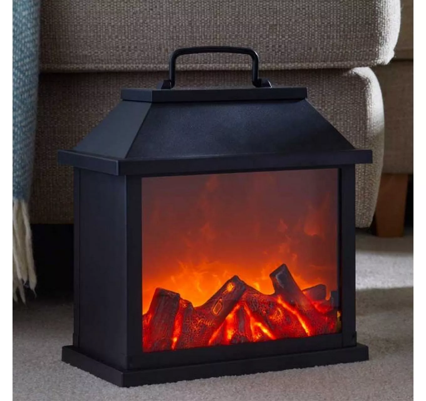 Faux Fire Lantern - XL