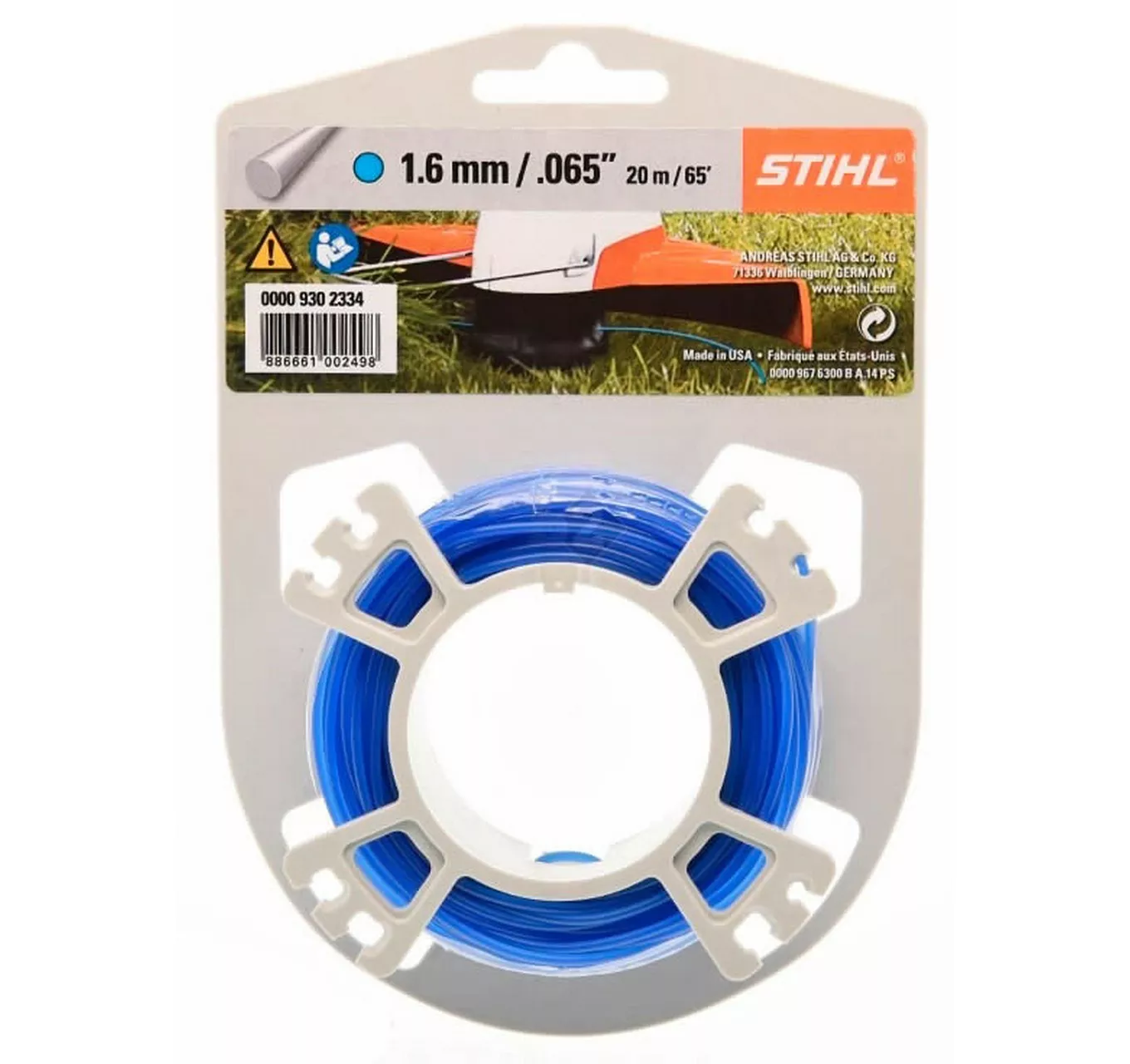 Mowing Line 1.6mm x 19m BLUE