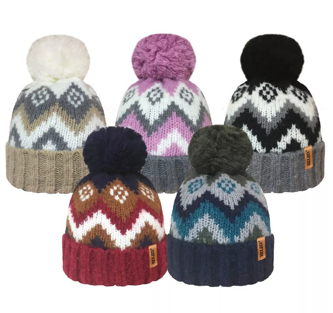 Ladies Mohair Knit Bobble Hat