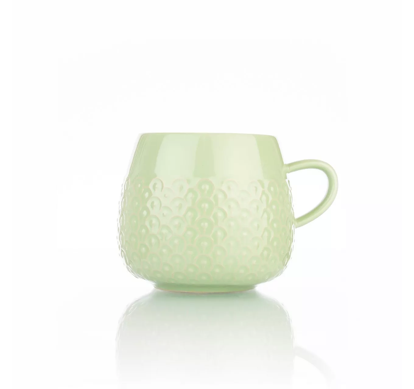 Embossed Round Mug - Sage