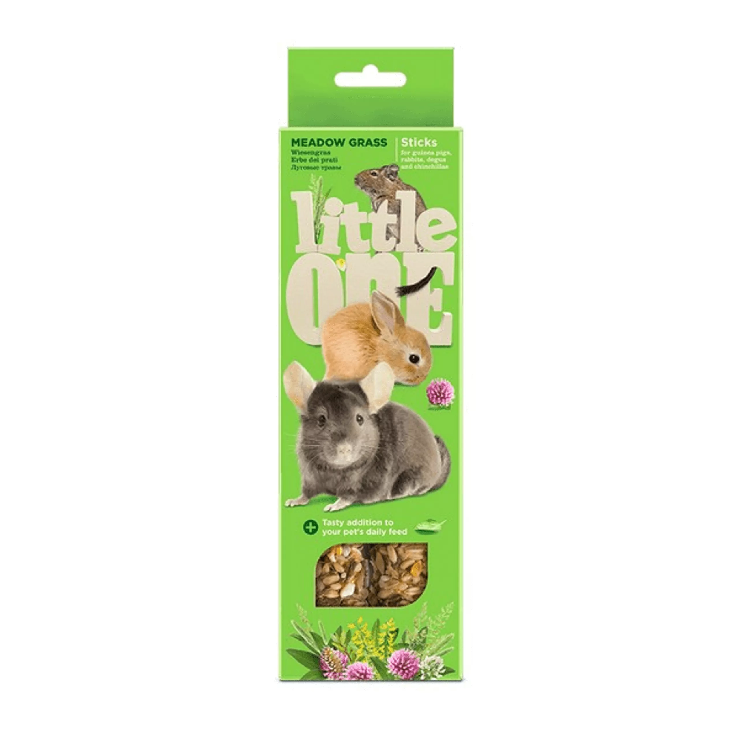 Little One Sticks for guinea pigs, rabbits and chinchillas with meadow grass, 2x55g